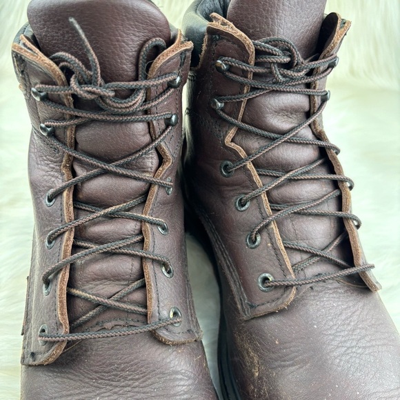 Red Wing Brown Leather Boots Lace up with Sturdy Sole size 11 Man - Picture 12 of 14